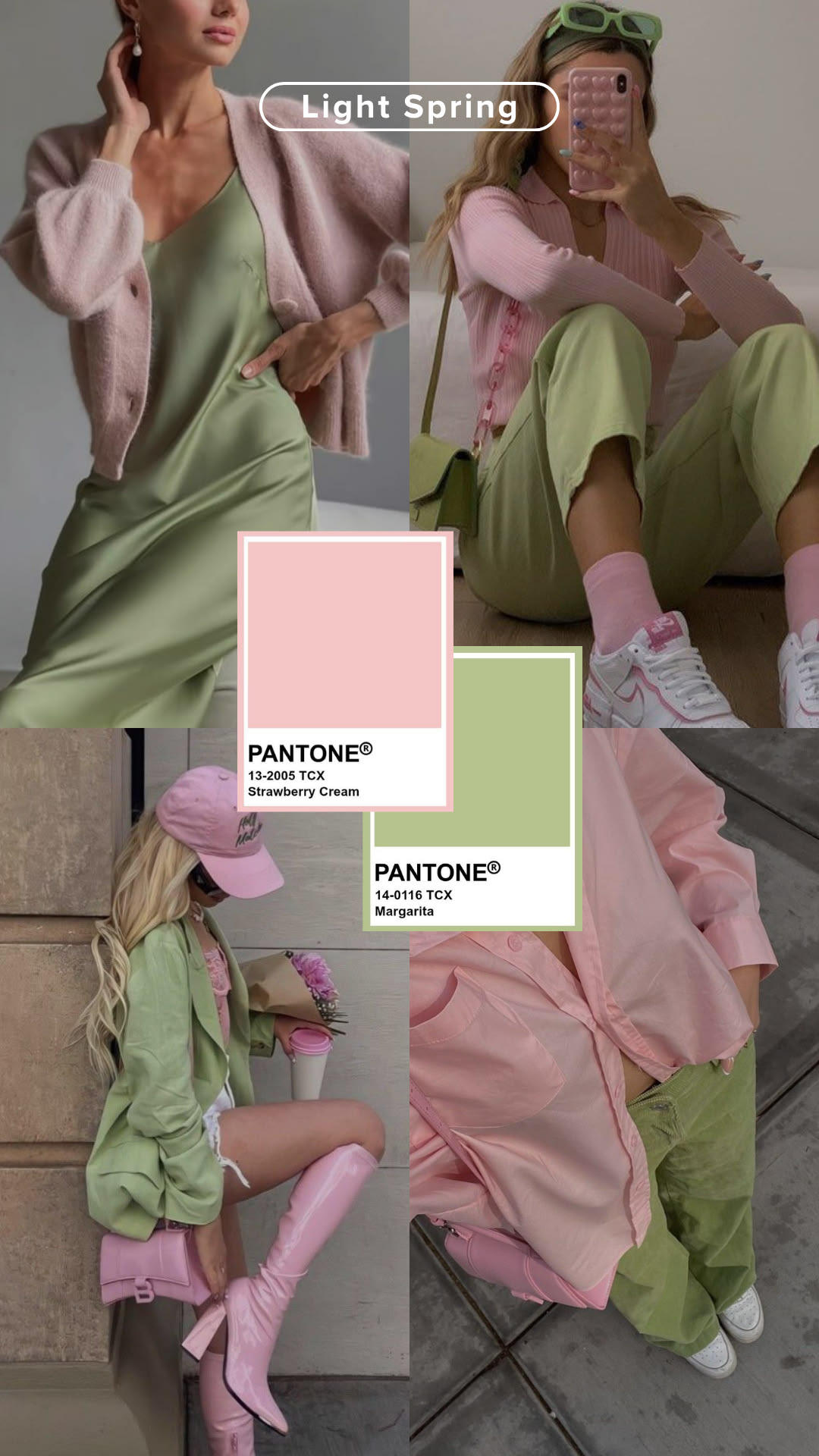 Light Spring outfit pairing strawberry cream and margarita pieces