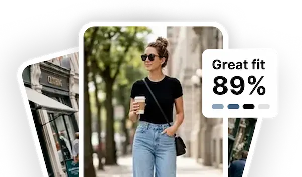 Outfit Check feature showing a match score for your color season