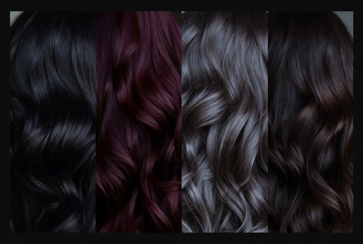 Dark winter hair color examples